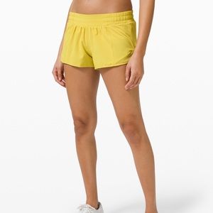 Yellow lululemon shorts